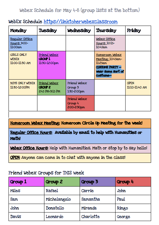 Online Classroom Example